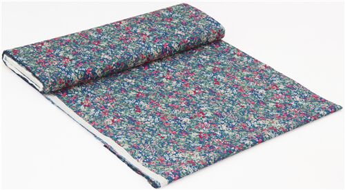 Elegant Painterly Artful Dense Meadow Florals Fabric by Hokkoh