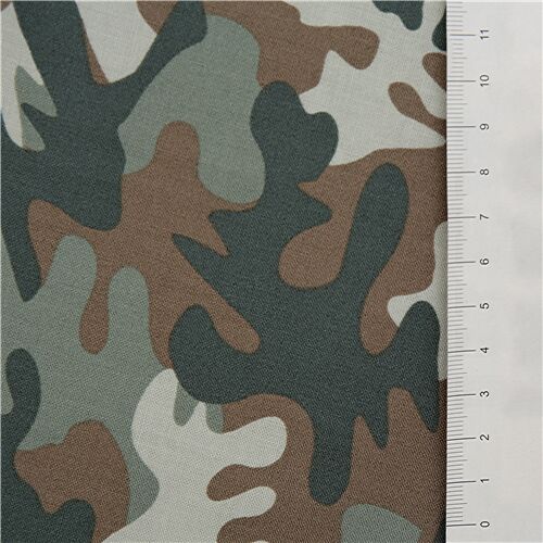 Fabric Remnant 19 X 44 Incognito Camo Fabric, STELLA-1724 Jungle