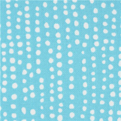 Dear Stella blue aquarius fabric with rows of white dots cotton - modeS4u