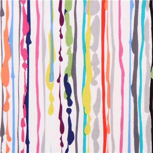 Drop Cloth Brite colorful stripes fabric Michael Miller 1