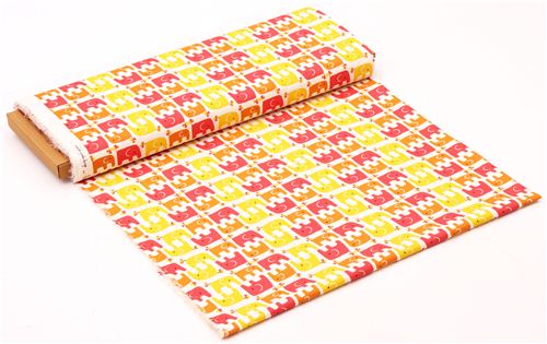 Ellie Stagger Girl elephant birch organic fabric pink Frolic 3