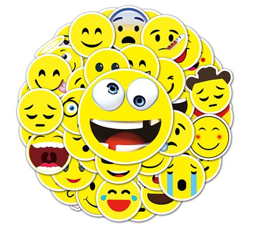 Emoji diecut sticker pack 49 unique designs per packet cute funny ...
