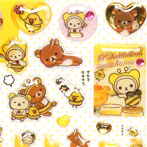 Epoxy stickers Rilakkuma bear Honey Bee by San-X - modeS4u