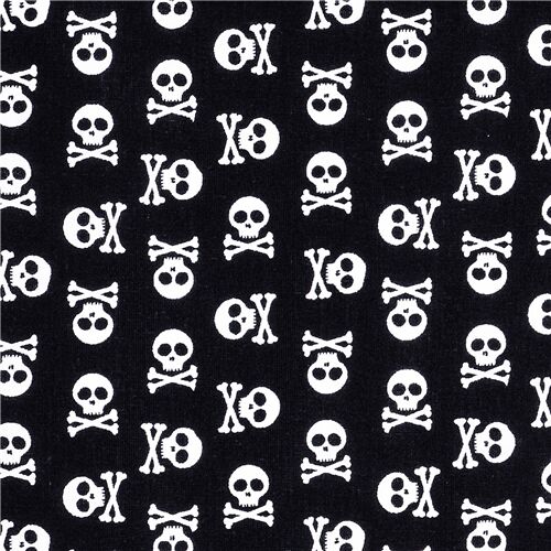 Skrøbelig skyld Elevator Pirate Skull Crossbones Fabric by Stof France - modeS4u