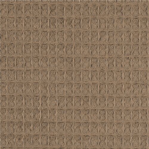 Stirre udstødning detaljeret Extra wide light brown waffle cotton fabric Stof France solids - modeS4u