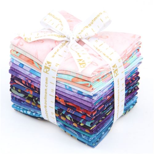 Fat Eighth fabric bundle Assorted Batiks Robert Kaufman modeS4u
