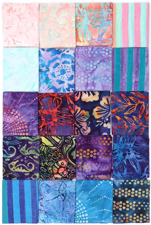Fat Eighth fabric bundle Assorted Batiks Robert Kaufman modeS4u
