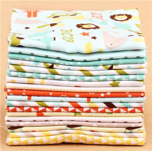 Fat Quarter Elefant Flugzeug Stoff Bndel Oh Boy Riley Blake 2
