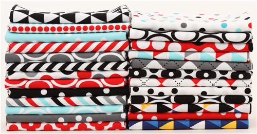 Fat Quarter fabric bundle Ann Kelle black Robert Kaufman 2