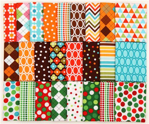 Fat Quarter Stoff B�ndel Ann Kelle orange Robert Kaufman 3