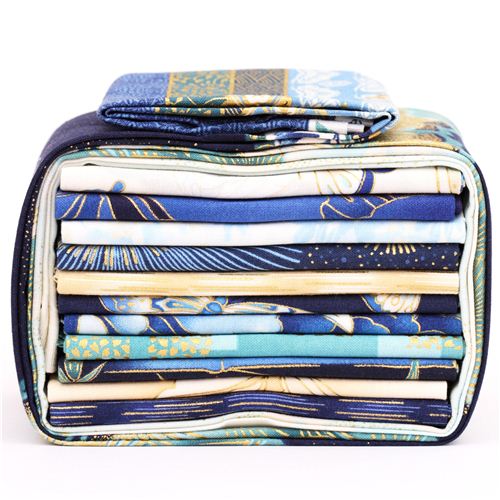 Fat Quarter fabric bundle Asia fabric Indigo Robert Kaufman 2