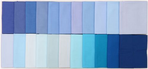 Fat Quarter fabric bundle My Blue Heaven Robert Kaufman 3