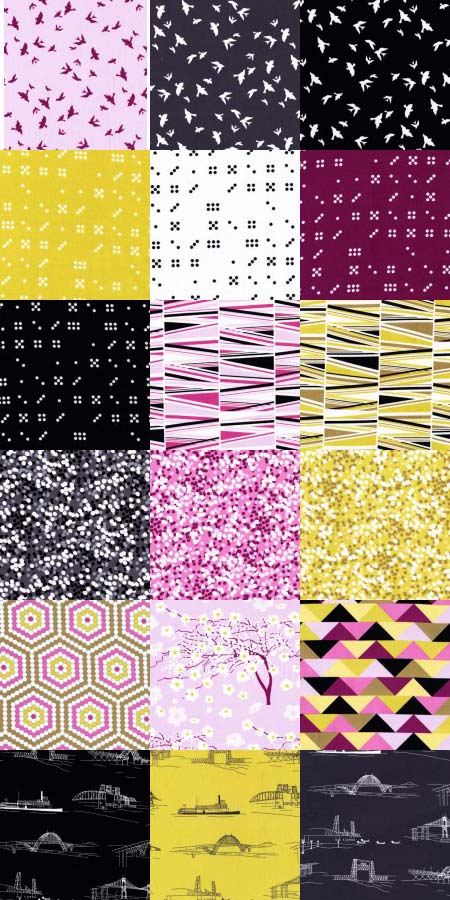 Fat Quarter fabric bundle Waterfront lilac Michael Miller 3