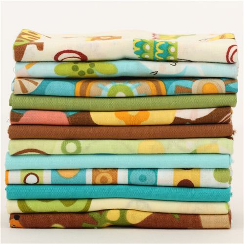 Fat Quarter fabric bundle animals nature by Robert Kaufman 2