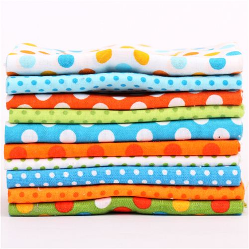Fat Quarter fabric bundle dots Summer Luvin' Robert Kaufman 2
