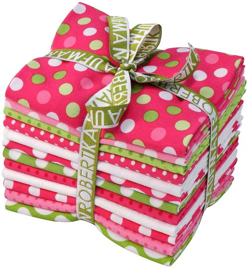 Lot de coupons Fat Quarters à pois Watermelon Robert Kaufman