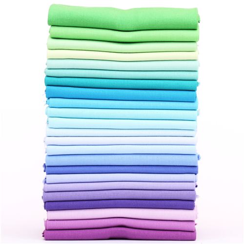 Fat Quarter fabric bundle green purple Sunset Robert Kaufman 2