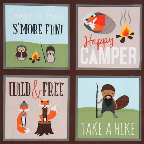 Faulty - Robert Kaufman panel camp fabric with animals 3