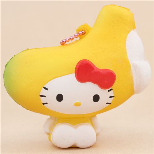 Faulty yellow Hello Kitty banana costume squishy charm modeS4u