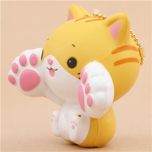 Faulty - yellow and white cat animal two paws up squishy kawaii - modeS4u