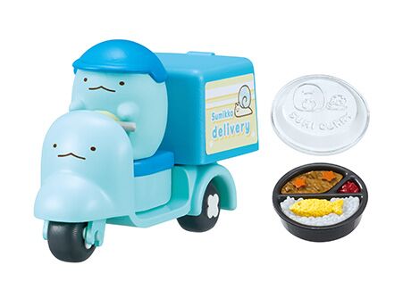 Food delivery themed Sumikkogurashi Re-Ment blind box set of 6 9