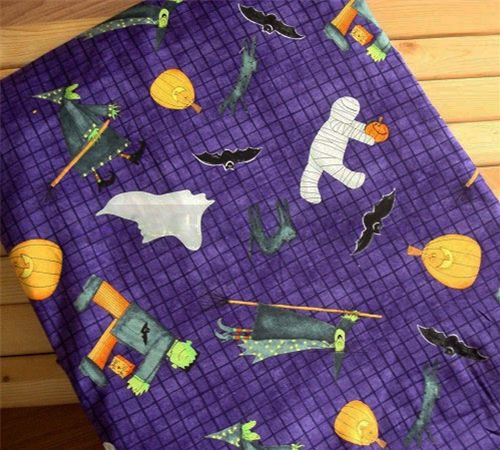 Frankenstein pumpkin Halloween fabric ghosts witch 0.5m 1