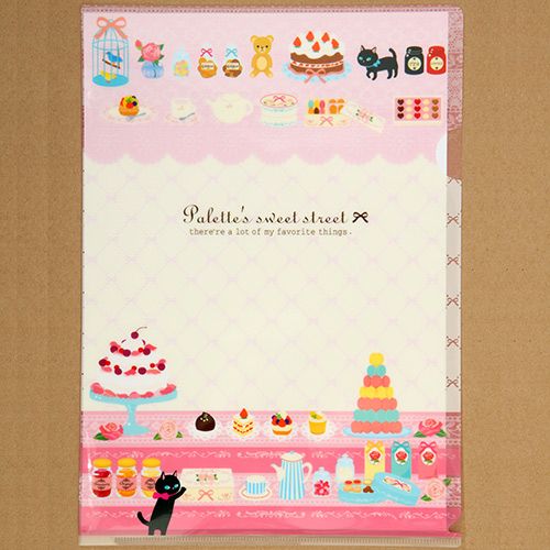 French bakery A4 plastic file folder pastry kawaii Folders