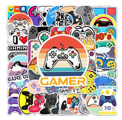 Gaming-Sticker-Konsolen-Controller-Pack mit 50 einzigartigen Designs 5