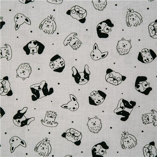 Ouaf Ouaf Ouaf Chiens Mignons Portraits Croquis Tissu