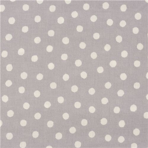 grey polka dot material