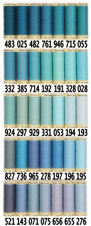 Gutermann 2t250/339  250 m 339-dark Bleu marine 100% polyester à coudre tous fil à coudre
