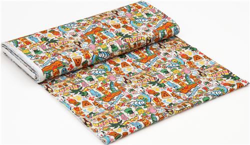Fat Quarter (50 x 56 cm) - Tela con personajes de dibujos hawaianos de Trans-Pacific Textiles 6