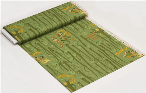 Heather Ross Canvas Stoff Zwerge im Wald Far Far Away 3 3