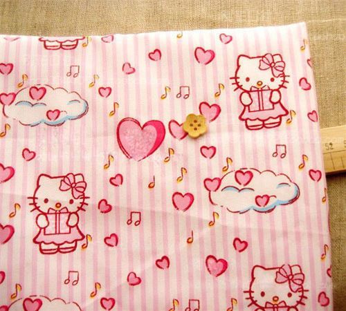 HELLO KITTY HOUSTON ASTROS FABRIC ( HALF YARD OR 1 YARD)