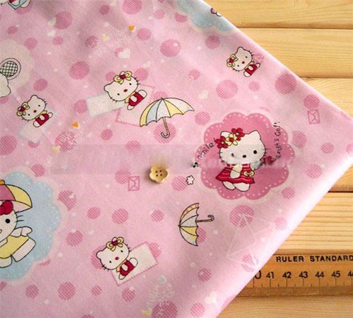Hello Kitty Fabric leisure time Sanrio half yard 1
