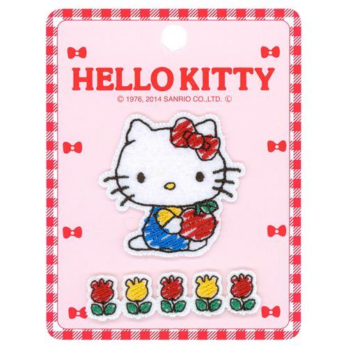 Hello Kitty apple flower decoration iron-on transfer patches 2 pieces ...