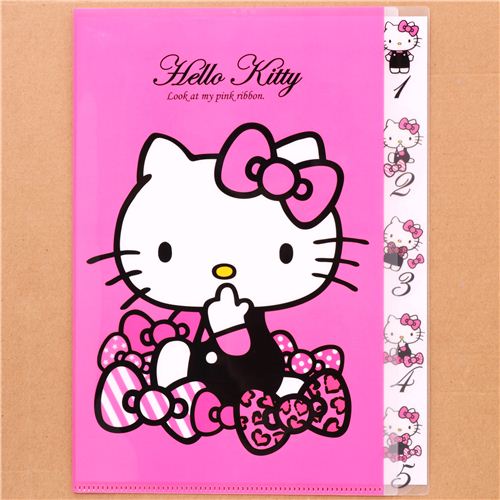 Hello Kitty bows 5-pocket A4 file folder - Folder - Stationery - Kawaii ...