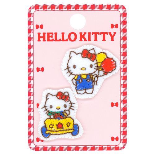 Hello Kitty car balloon decoration iron-on transfer patches 2 pieces ...