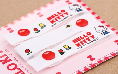 Hello Kitty fabric tag button 3 pieces 2