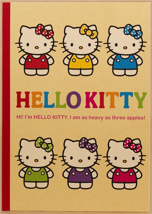 Hello Kitty notebook exercise book with 6 colourful cats modeS4u
