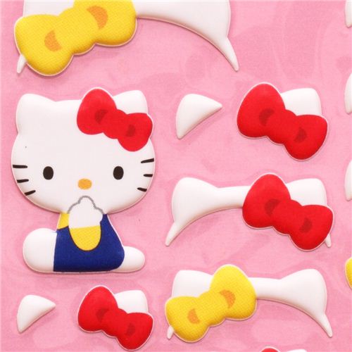 Hello Kitty sponge stickers and felt stickers from Japan - modeS4u