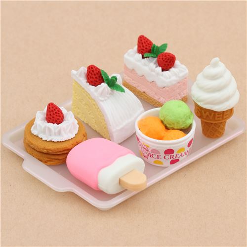 Iwako erasers Dessert 6 pieces set Dessert Eraser Eraser