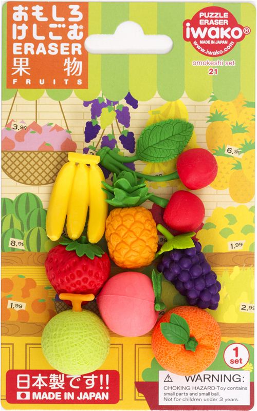 Iwako Erasers Fruit Set 8 Pieces From Japan Modes4u