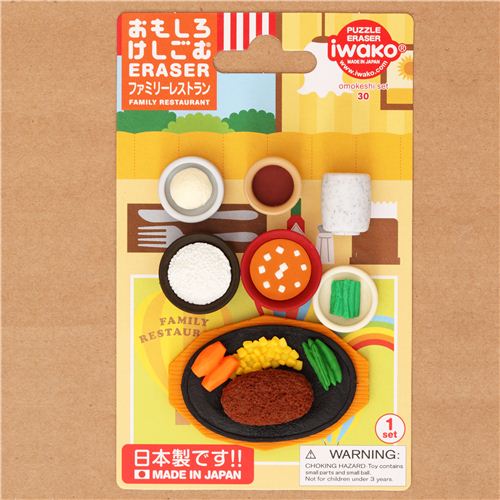 Japanese Food Iwako erasers set 7 pieces from Japan modeS4u