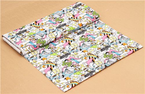 Japanese Hawaii boy anime fabric lavender from the USA 3