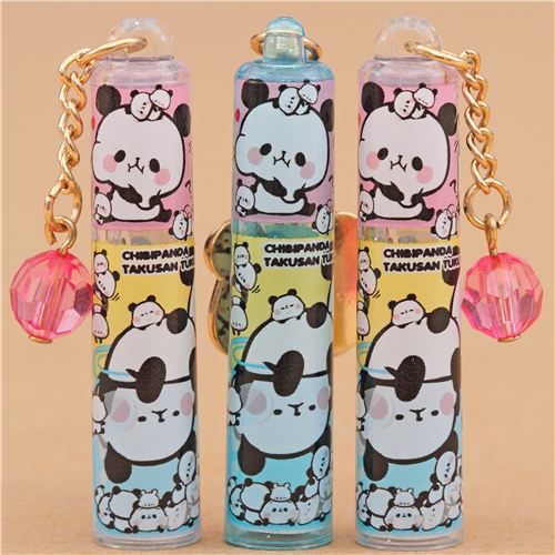 Japanese colorful Mochi panda glitter pencil caps with charms modeS4u