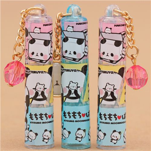 Japanese colorful Mochi panda glitter pencil caps with charms modeS4u
