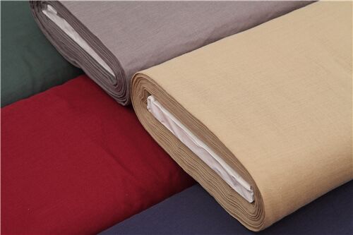 Resto de (47 x 108 cm) - Tela de gasa doble rojo vino de Jap�n 5