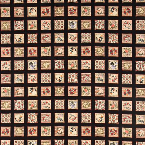 japanische Blumen Patchwork Stoff von Timeless Treasures 2
