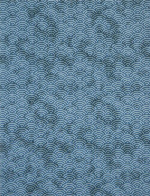 Remnant (22 x 110 cm) Japanese scallop pattern ornament fabric in